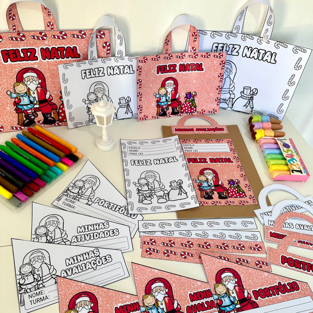 Kit Capas de Atividades Tema Papai Noel