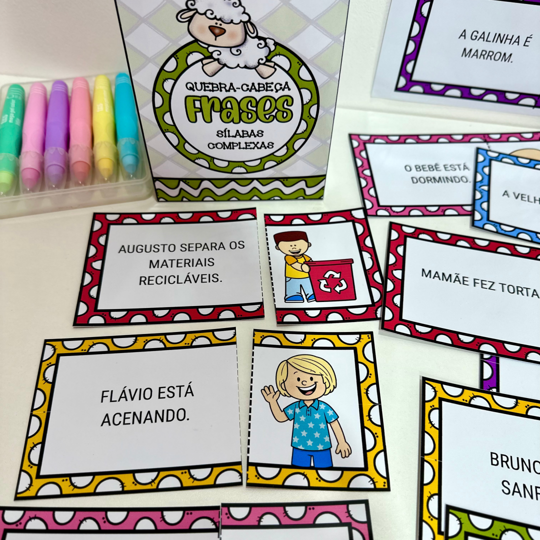 Quebra-Cabeça Frases Sílabas Complexas